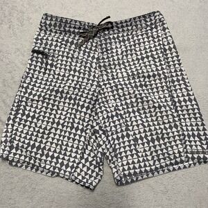 Patagonia Wavefarer Board Short Mens 333 Gray Geometric Beach Nylon Outdoors